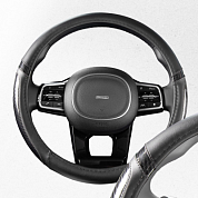 Оплетка экокожа M Carbon- Черно/Серая SKYWAY S01102432