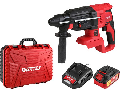 Аккум. перфоратор CRH 1824-2 в чем. ALL1 XLT SET бесщет. двиг., 18 В, 2.6 Дж, 26 мм, 1х4 А*ч, вес 2.4 кг, 4 режима WORTEX 0329285
