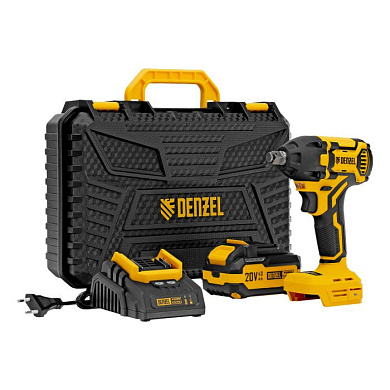 Гайковерт ударный аккумуляторный бесщет. CIWH-BL-20-350, Li-Ion, 20 В Denzel 26520