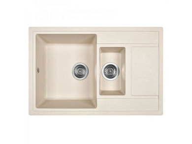 Мойка кухонная из мраморной крошки, cream, Wisent WQ780-30