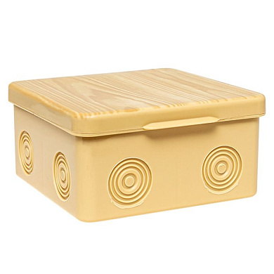 Коробка распределительная КМР-030-034 пылевлагозащищенная без мембранных вводов (100х100х55) светлое дерево EKF PROxima plc-kmr-030-034-s