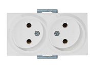 Розетка 2-ая, скрытая б/з керамика без рамки, белая RITA Mutlusan 2200 201 0201