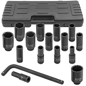 Набор головок ударных глубоких 1/2'' 16 пр., 6-гр, 10-2 мм, 36 мм - 12-гр Forsage F-4166A-5MPB