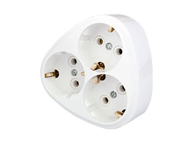 Разветвитель 3-местный, с/з, 16А, 250В, Bylectrica РВ16-259