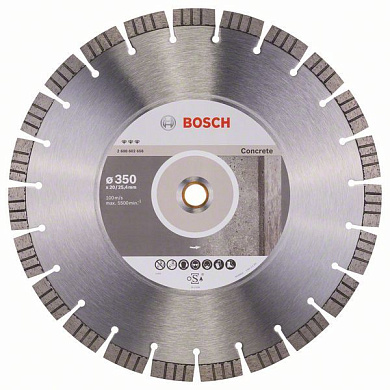 Алмазный круг Best for Concrete 350х20/25,4 мм BOSCH (2608602658)