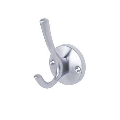 Крючок меб. двухрожковый мет. HORN матовый хром AKS 56839