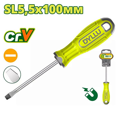 Отвертка шлицевая SL5,5 100 мм DYLLU DTSD1254