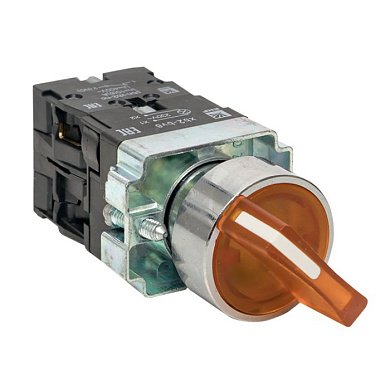 Переключатель BD21 2P c желтой подсветкой 230В NO EKF PROxima xb2-bk21-y-230