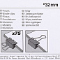 Зажим для бумаги цветной Maped, 32 мм, 4 шт, ассорти