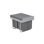 Мусорные контейнеры выдвижные 400 (2*15LT), серый AKS 90609