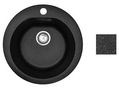 Мойка кухонная из искусственного камня GOLD черный 505х505 mm, AV Engineering