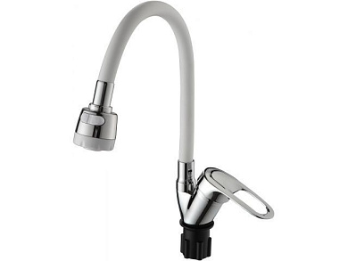 Смеситель для кухни D40-A, серия 240 белый, гибкий двухрежимный излив ECONOCE EC0245WT