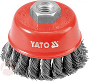 Щётка-крацовка чашка крученная с кольцом 60 мм М14 Yato YT-4767