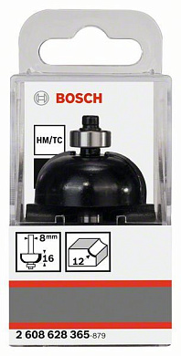 Фреза галтельная 8xR12xD36,7xL58 мм, Bosch 2608628365