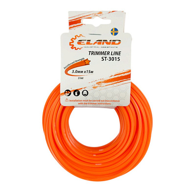 Леска для триммера ELAND ST-3015 3,0мм*15м, звезда