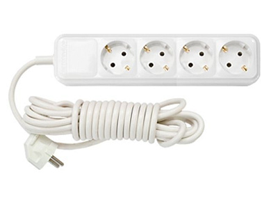 Удлинитель бытовой 3,5м (4 роз., 3.7кВт, с/з, ПВС 3х1,5) (Макс. мощность - 3700 Вт, ток - 16А) Bylectrica У16-3293.5м