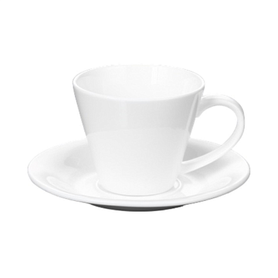 Чашка с блюдцем "WL-993004", 180 мл, фарфор, белый