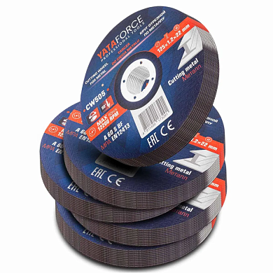 Круг отрезной по металлу 125х1.2.х22,2 мм, 40 шт YATAFORCE YF-CW505(40 шт к-т)