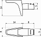 Полкодержатель для корпусных полок мет. SEKURA 2 никель (1уп.=5тыс.шт) AKS 95388