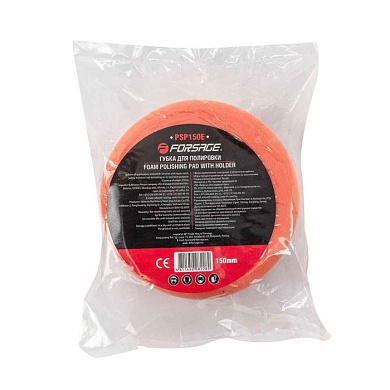 Полировочный круг на диске 150 мм, М14, цвет оранжевый Forsage F-PSP150E