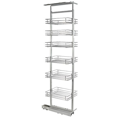 Выдвижная колонна-карго 300 6ур. напр.шариковые с доводчиком крепл.низ+верх, хром AMIX 20894