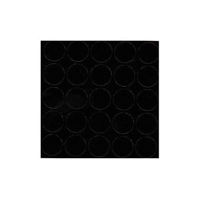 Заглушка самоприлипающая к эксцентрику черный глянец (20326) (лист-28шт.) FOLMAG 34700