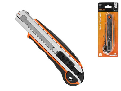 Нож пистолетный с выдвижным лезвием 18мм + 5 лезвий STARTUL PROFI ST0939