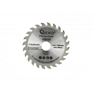 Диск пильный с напаянными зубцами из твердых сплавов 115х22х24T G00100