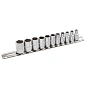 Набор головок 11 пр. 1/4'' 6-гр. 4, 5, 5.5, 6-13 мм на планке RockForce RF-2111-5