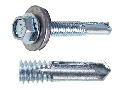 Саморез кровельный 5.5х76 мм цинк, шайба с прокл., PT5 30 шт в пласт. конт. Starfix SMP2-53796-30