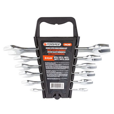 Набор рожковых гаечных ключей 6 пр. 8х10-22х24 мм Forsage F-5062MP