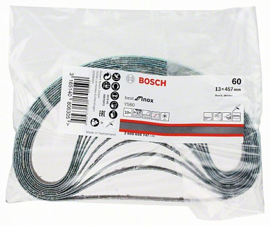 Шлифлента Y580 13x457 мм, P60, 10 шт, Best for Inox Bosch 2608608Y47