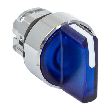 Исполнительный механизм переключателя ХB4 синий на 3 положения возвратный без фиксации, с подсветкой с короткой ручкой EKF PROxima XB4BD3L-B