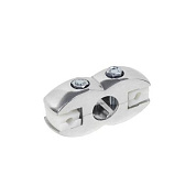 Соединитель стекло/плита к трубе d25, 551, двойной, с вкладышами, вакуумное хромирование AKS 114100