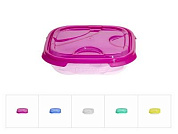 Контейнер пласт. прямоуг. 0.5 л, с крышкой, Frigo, 160х160х40 мм, цвета в ассортименте DRINA 10225