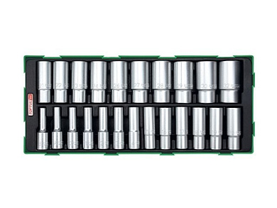 Набор головок глубоких 23 пр. в ложементе Toptul GTB2305