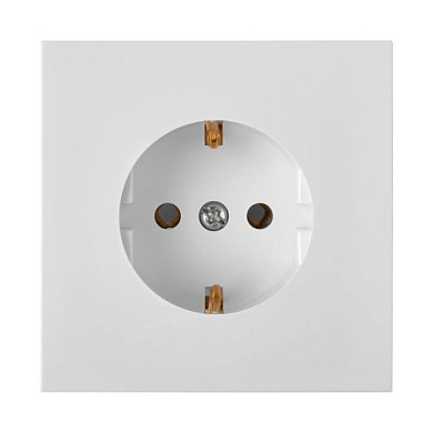 Розетка 1-ая, скрытая, с/з белая, Carre, Bylectrica РС16-1602