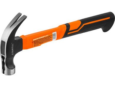 Молоток-гвоздодер 0,45 кг с магнитом, фибергл.рукоятка STARTUL PROFI ST2204-04