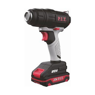 Аккумуляторный строительный фен SOLO, 20В, 550°С, 200 л/мин, 3 насадки PIT PHG20H-550A