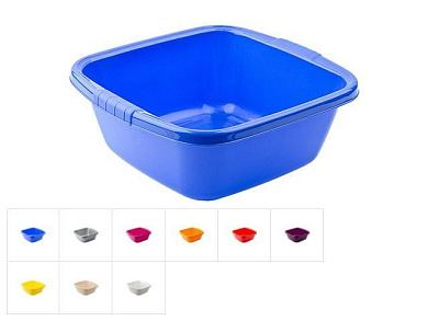 Таз квадратный 6 л, цвета в ассортименте DRINA 10162