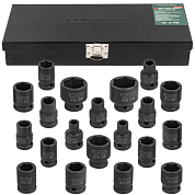 Набор ударных головок 8-24, 27, 30, 32 мм 1/2'' 6-гр 20 пр RockForce RF-4203-5MPB
