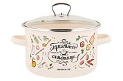 Кастрюля эмалированная "Приятного аппетита" 4 л, ТМ Appetite Стальэмаль 1RD201S
