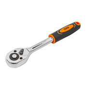 Трещотка реверсивная с резиновой ручкой 3/8'' 205 мм, 24 зуб. ISMA ISMA-80232