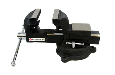 Тиски стальные поворотные с наковальней+захват для труб и съемными губками+захват для труб 175 мм Forsage F-6540607