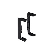 Комплект заглушек металлич. к профилю Gola, С-образных (левая+правая) черный 3 AKS 67681