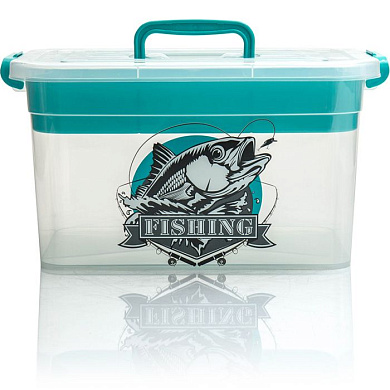 Контейнер для хранения 10 л. с вкладышем «Рыбалка» 355×235×190 Полимербыт 4381004