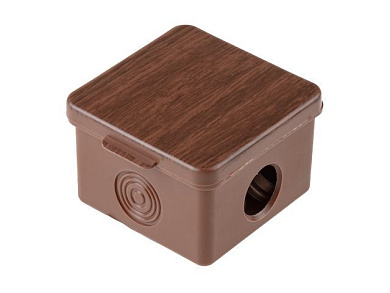 Коробка распаечная ОП 65х65х50мм, бук, 4 мембр. вх. IP54 Юпитер JP7113-09