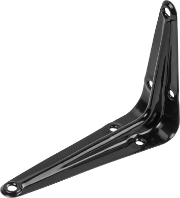 Кронштейн с ребром жесткости 75х100 мм черный Starfix SMP-16627-1