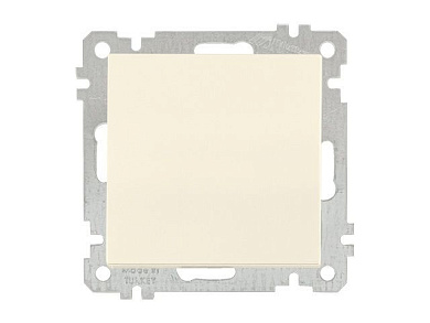 Выключатель 1-клав. двухполюсный, скрытый, без рамки, пруж. зажим, кремовый, DARIA, 10 A, 250 V, IP 20, Mutlusan 21004050102