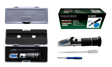 Рефрактометр 3 в 1, антифриз, электролит, омывающая жидкость RockForce RF-9G0303